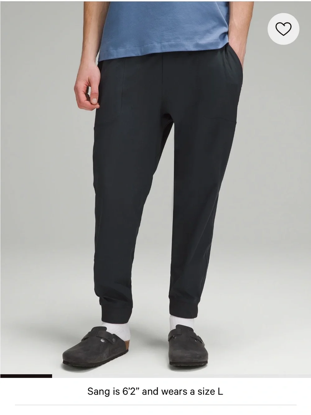 lululemon athletica Men's Black Tapered Joggers